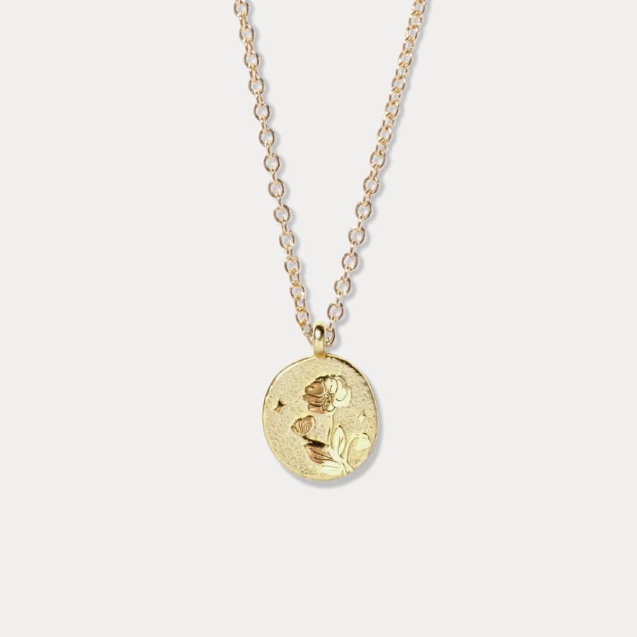 Poppy Necklace - August Birth Flower
