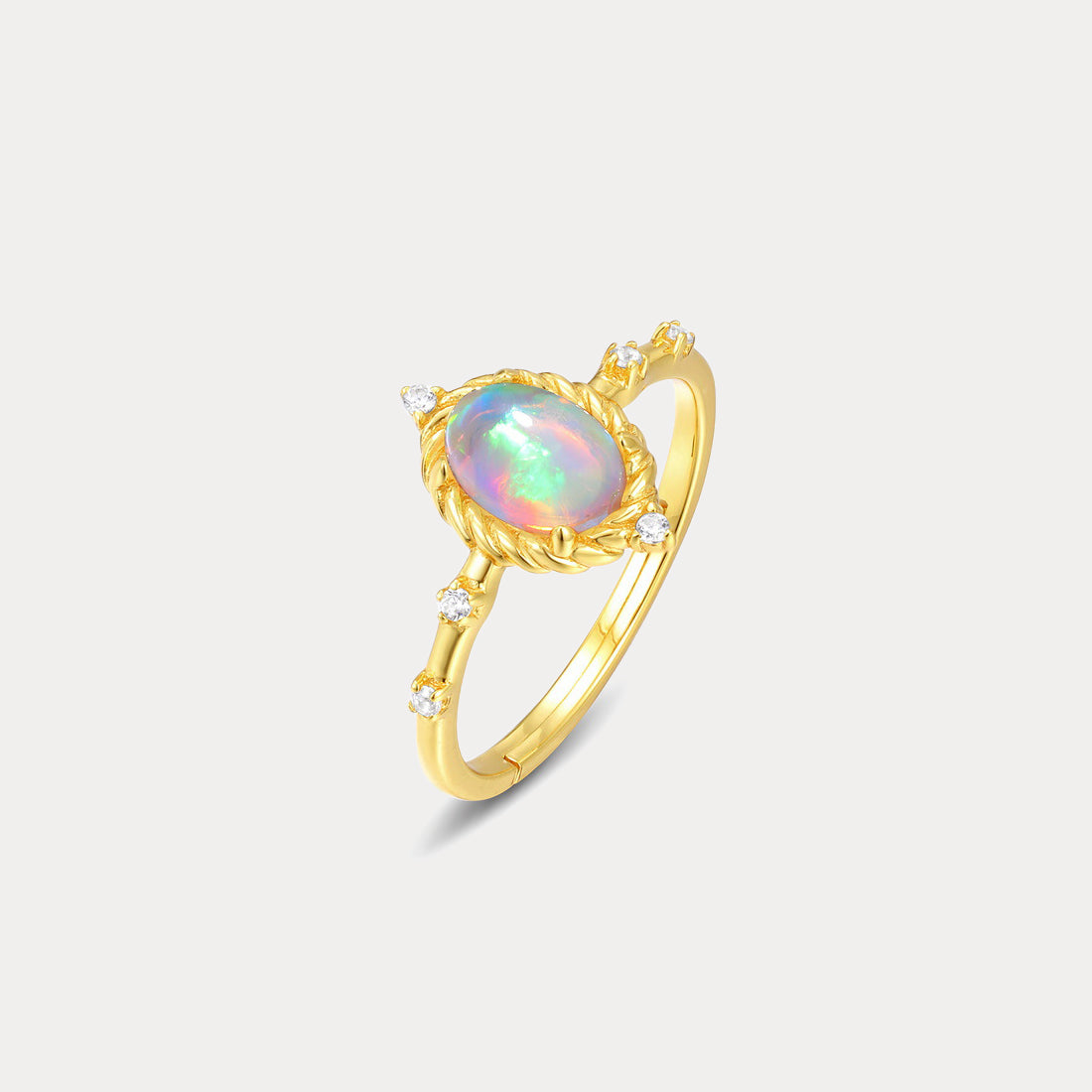 Selenichast Opal Diamond Ring