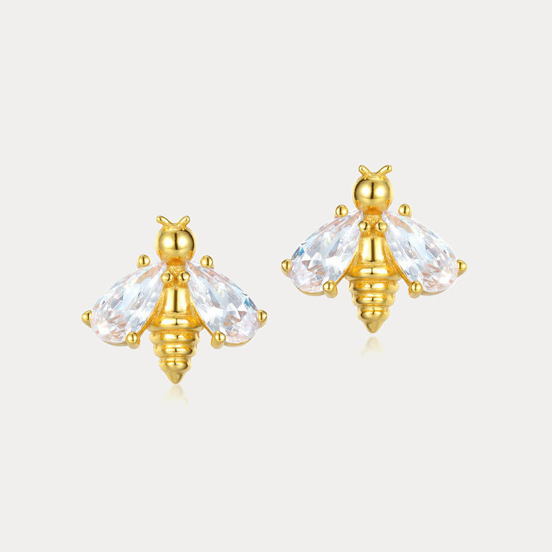 Selenichast Diamond Bee Earrings