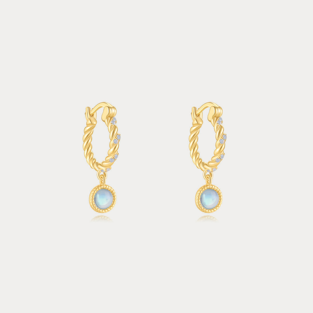 Selenichast Opal Huggie Earrings