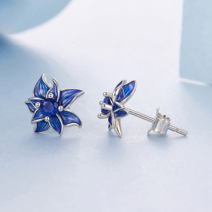 Blue Lotus Earrings Selenichast 