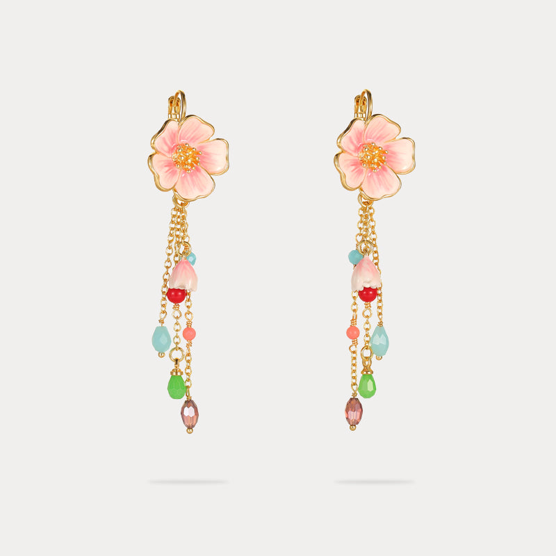 Cherry Blossom Earrings | Sakura Earrings | Tassel Earrings | Selenichast