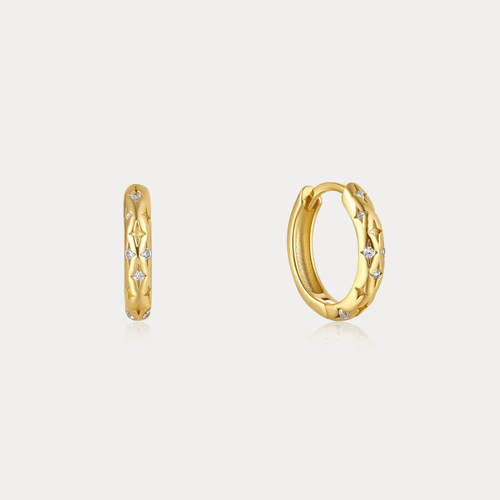 Selenichast Star Huggie Hoop Earrings