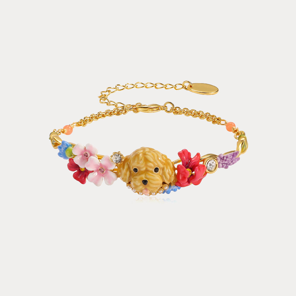 Selenichast Goldendoodle Dog Bracelet for Women