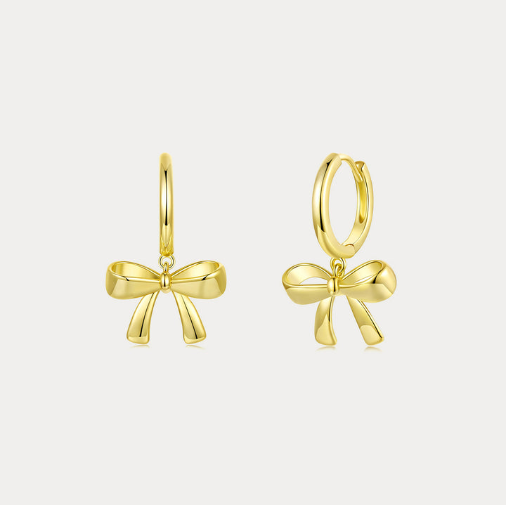 Selenichast Gold Bow Earrings