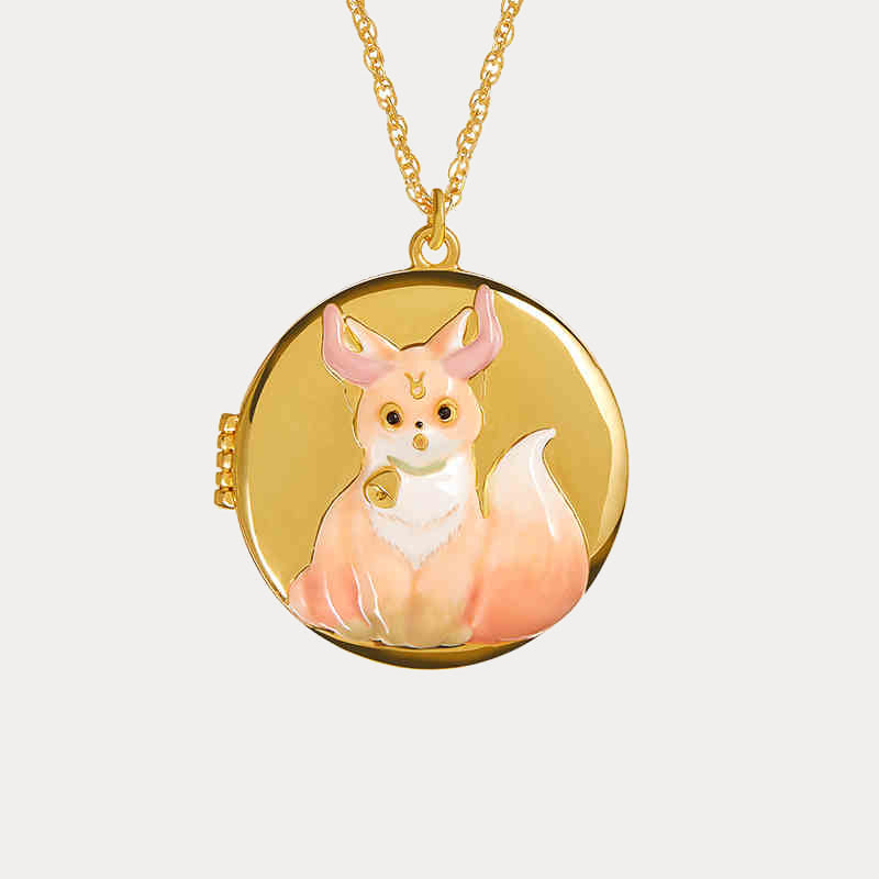 Selenichast Fox Constellation Locket Necklace