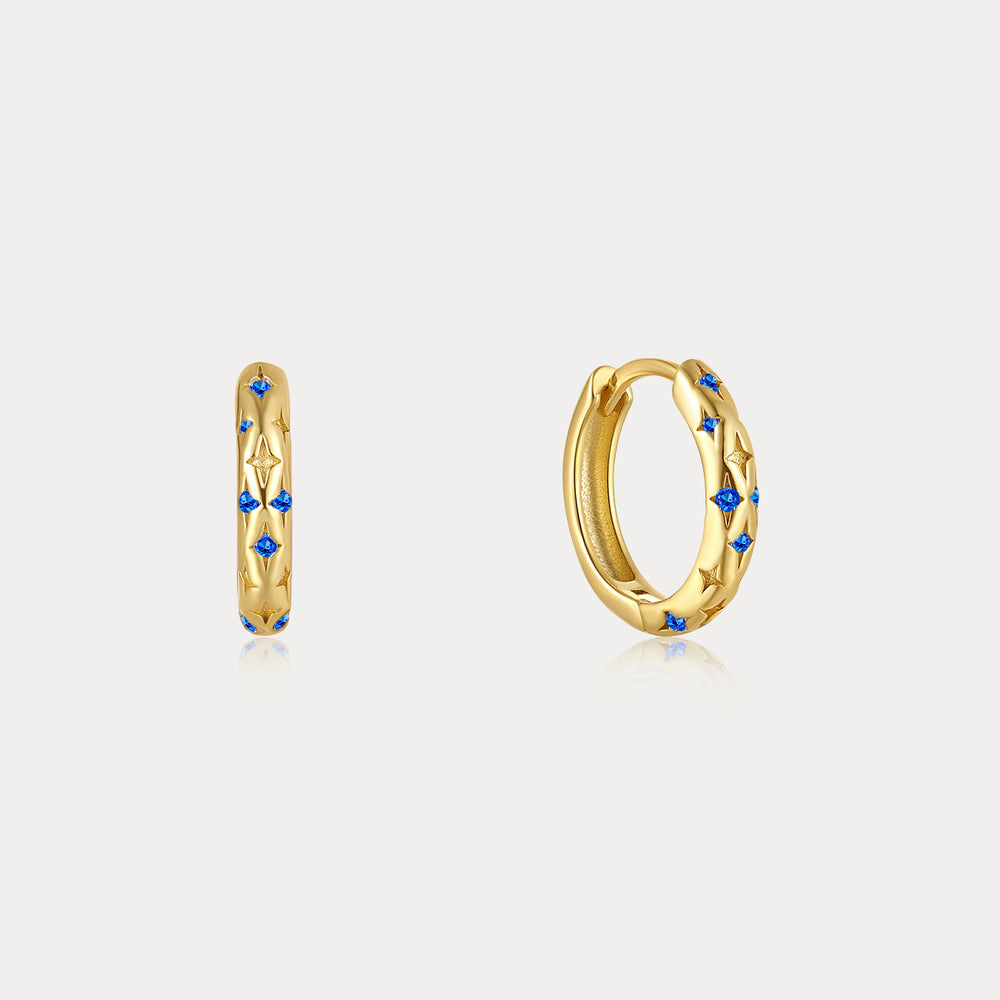 Selenichast Star Huggie Hoop Earrings