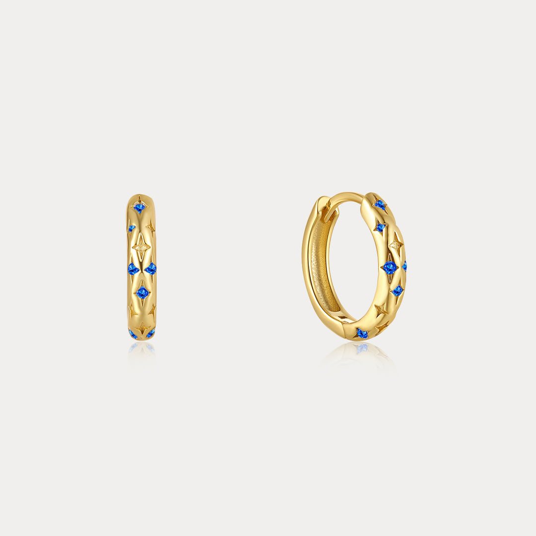 Selenichast Star Huggie Hoop Earrings