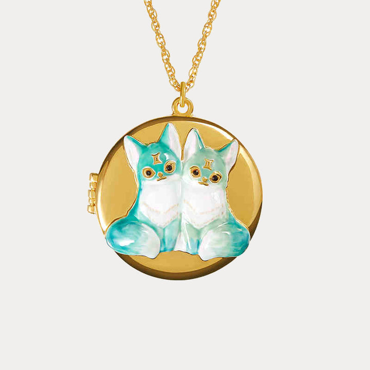 Fox Constellation Locket Necklace