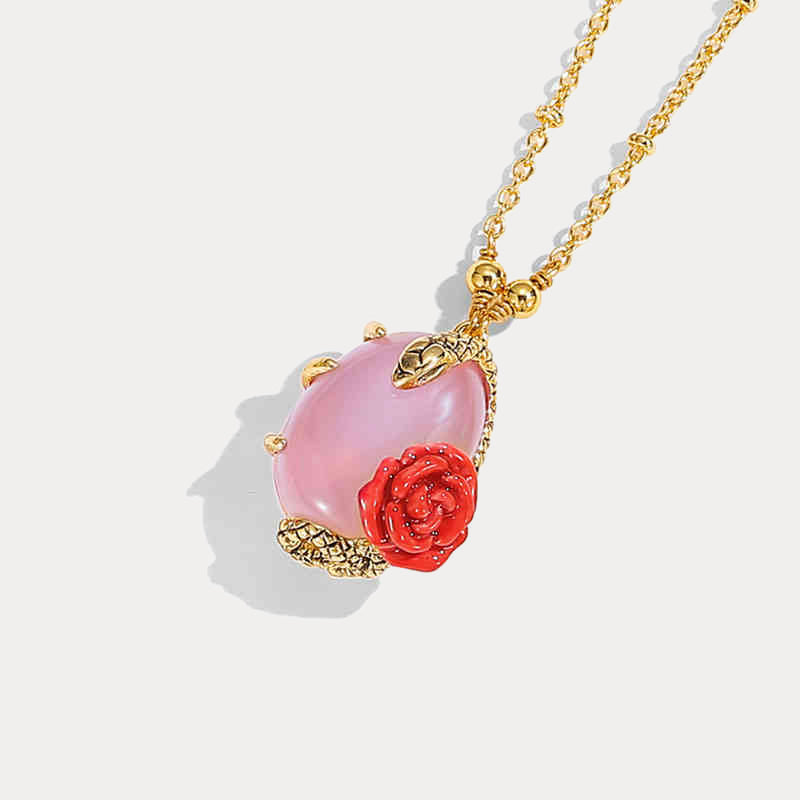 Rose Snake Necklace