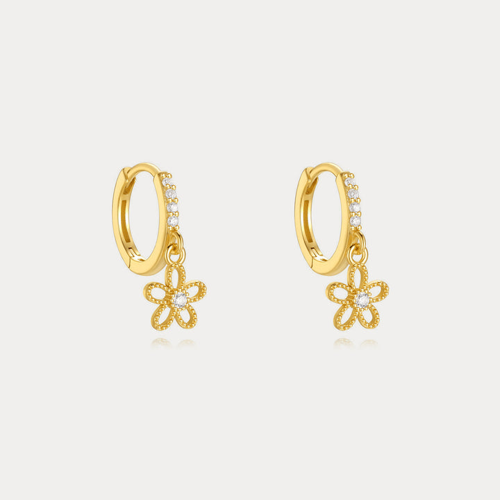 Selenichast Flower Huggie Earrings