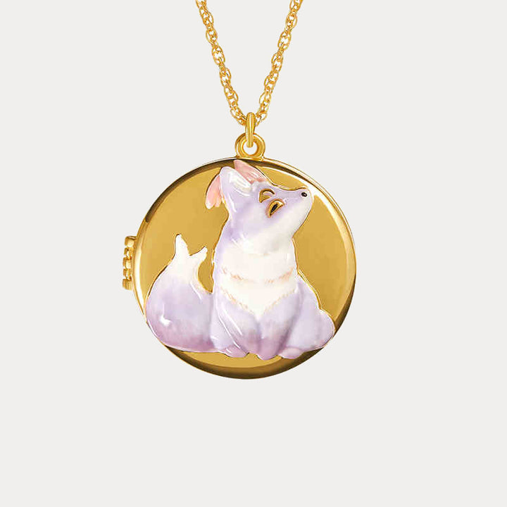 Selenichast Fox Constellation Locket Necklace