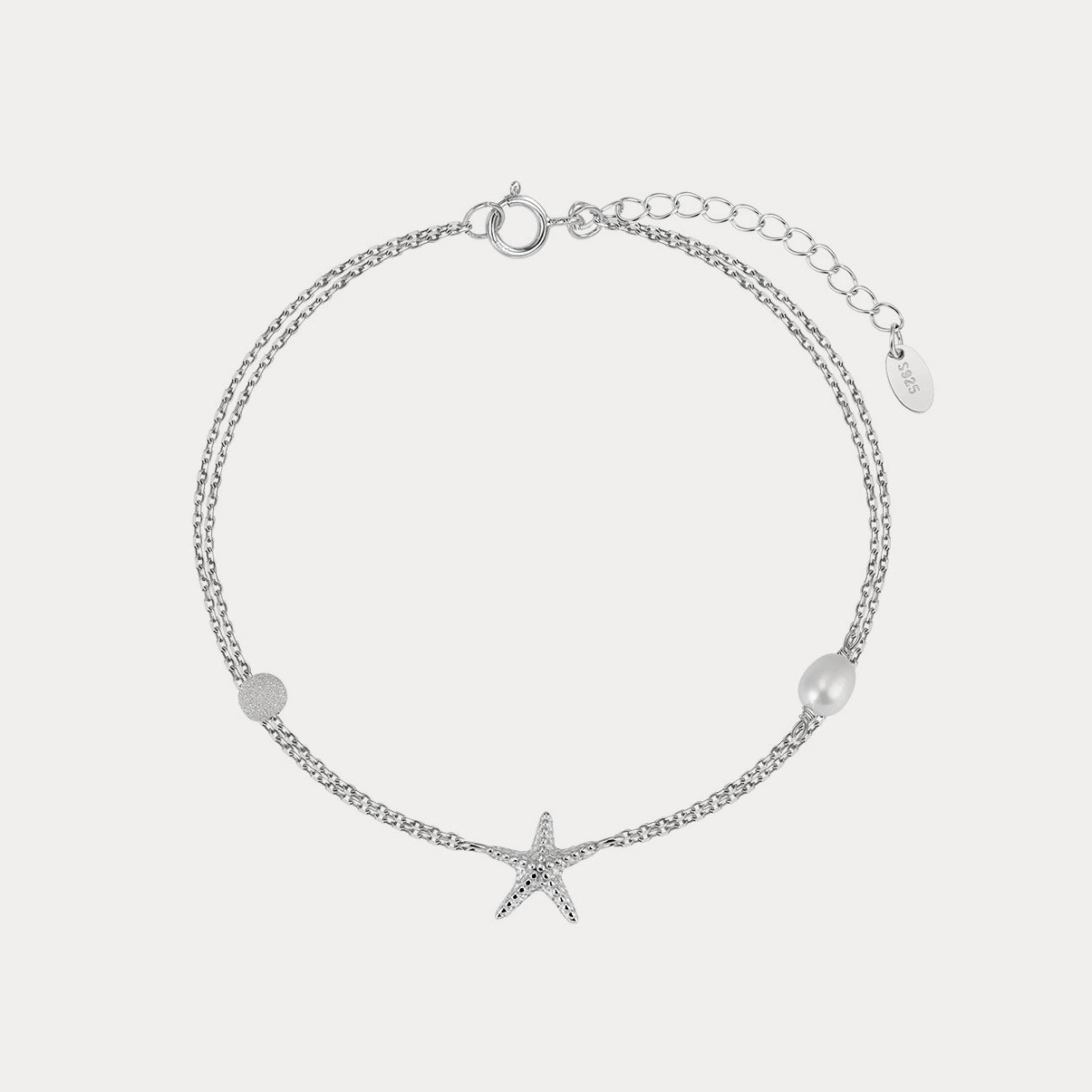 Selenichast Silver Starfish Anklet