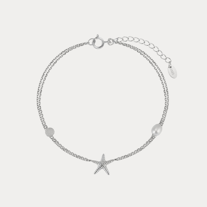Selenichast Silver Starfish Anklet