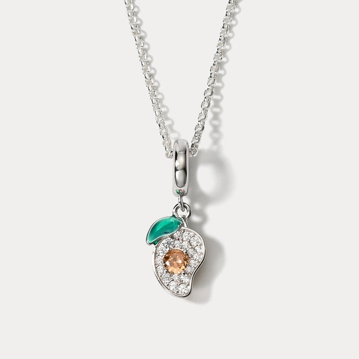 Silver Mango Pendant Necklace