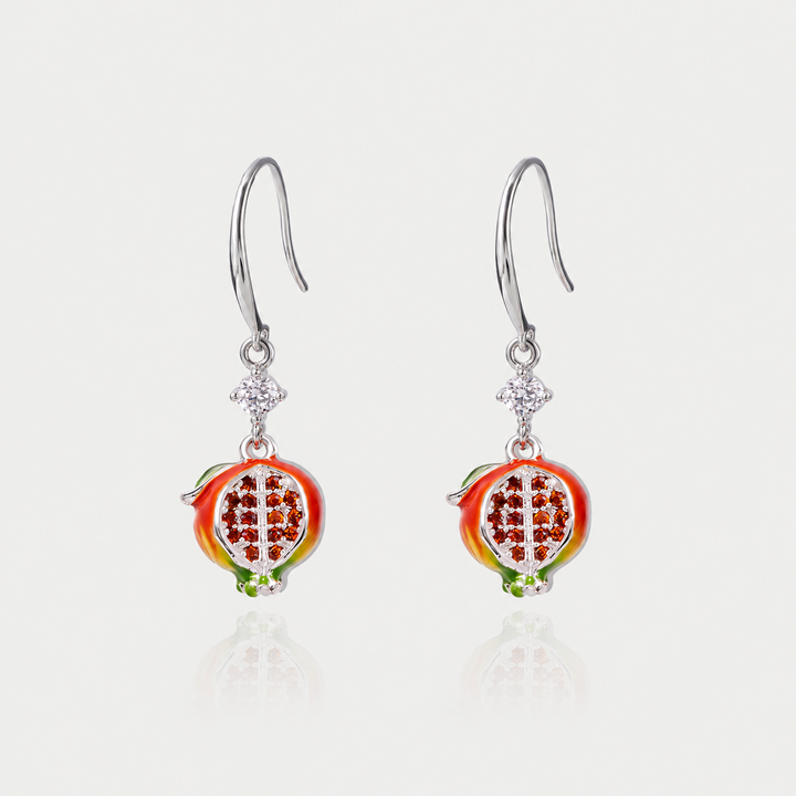 Silver Pomegranate Earrings