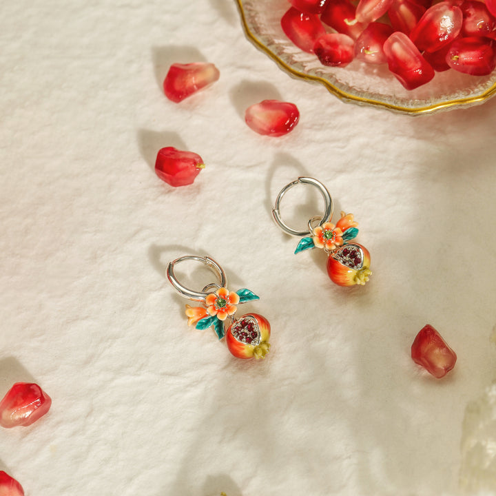Sliver Pomegranate Lovely Earrings