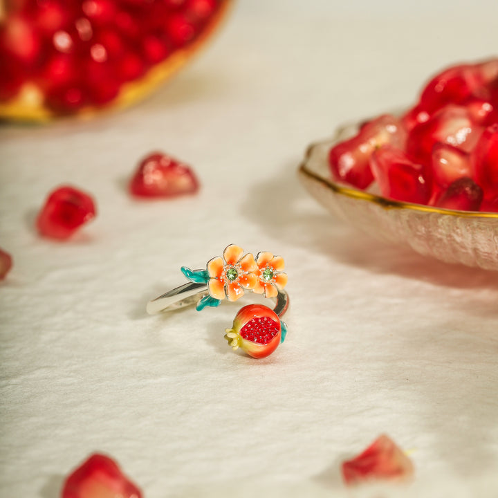 Sliver Pomegranate Lovely Ring