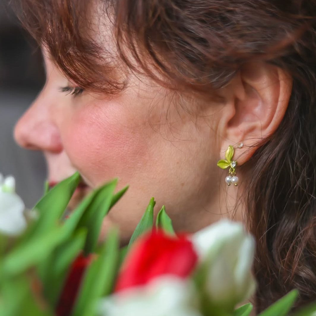Lily Of The Valley Diamond Earrings