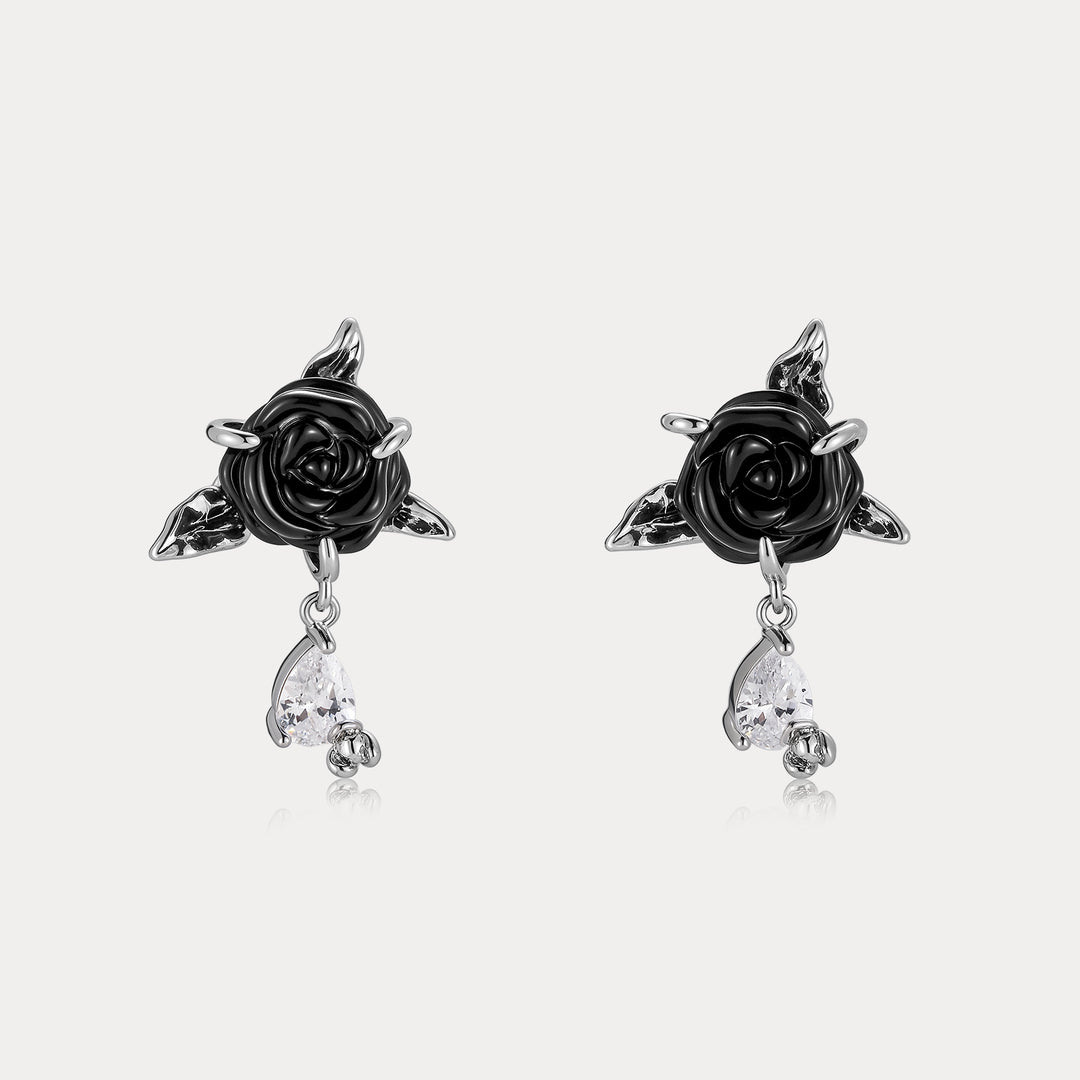 Selenichast Black Rose Earrings