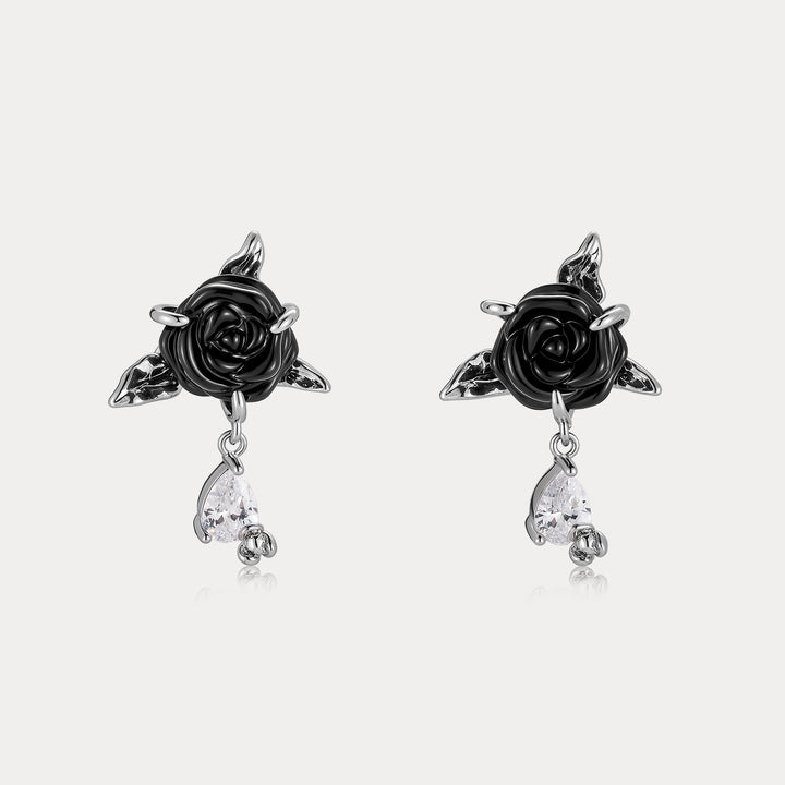 Selenichast Black Rose Earrings