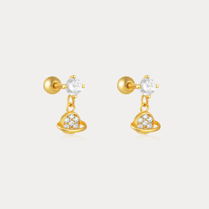 Selenichast Planet Flat Back Earrings