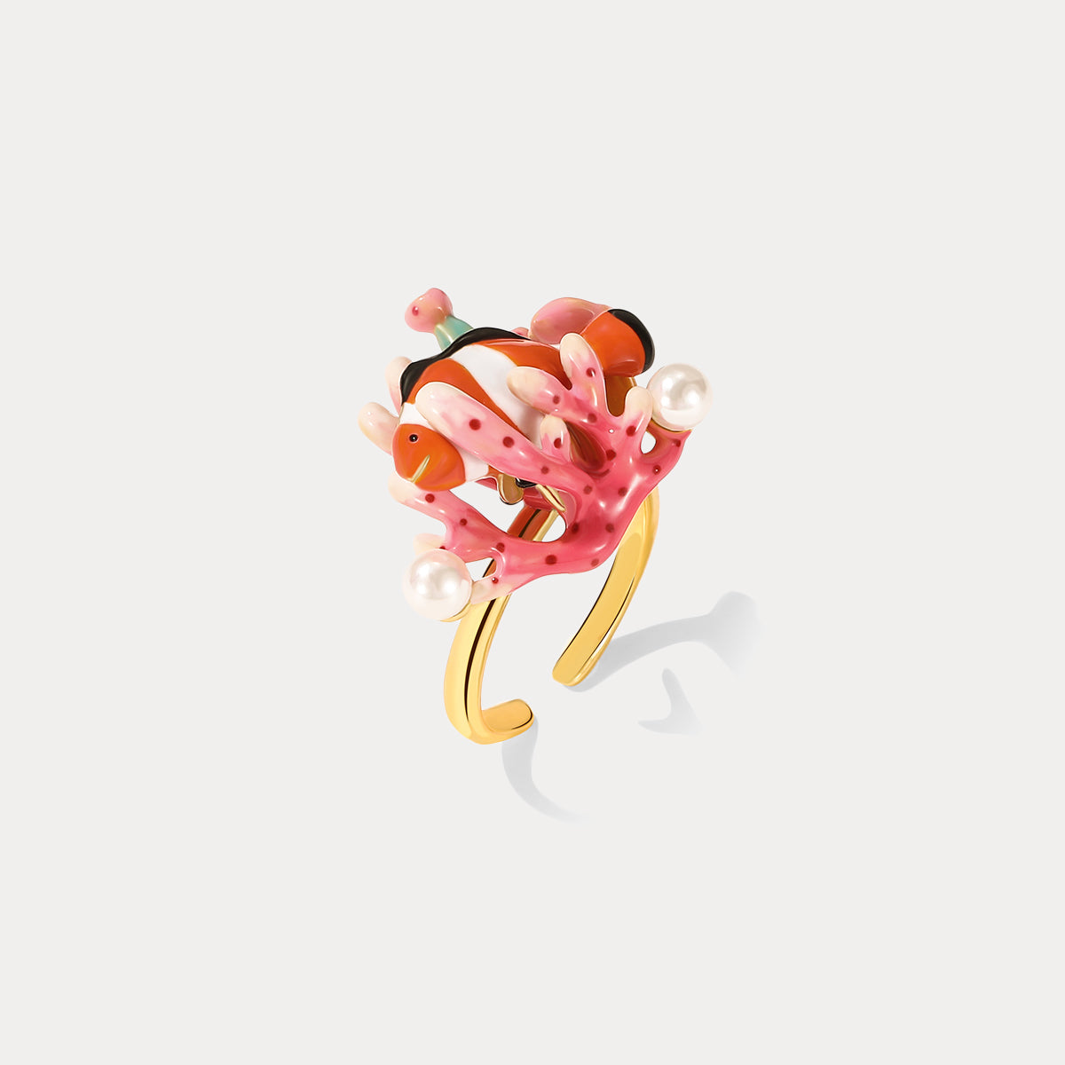 Selenichast Coral Clownfish Adjustable Ring
