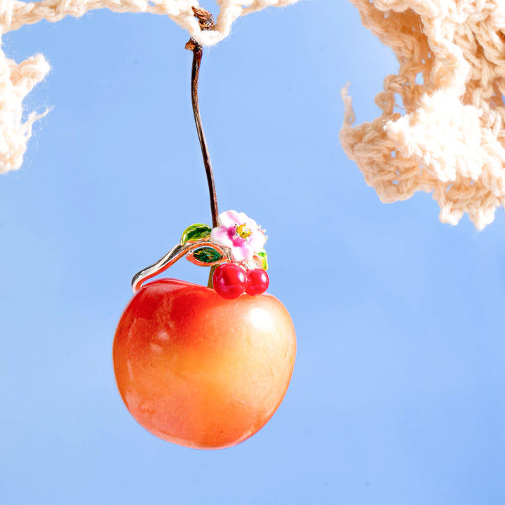 Silver Cherry Ring