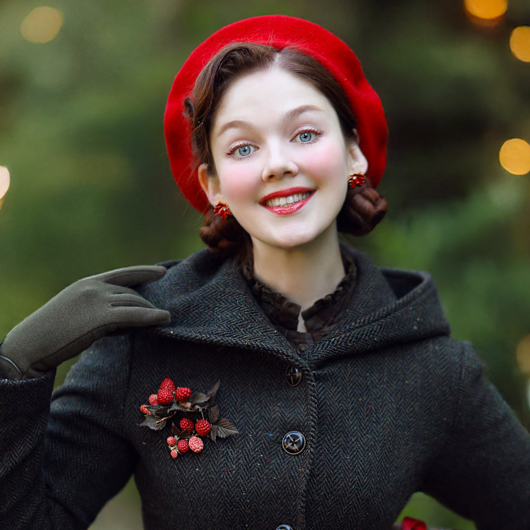 Red Maple Leaf Earrings