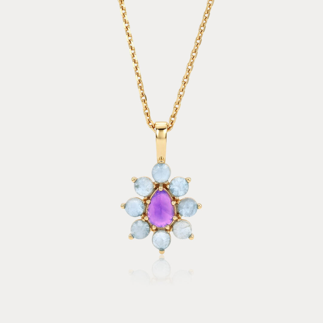 Amethyst Flower Necklace