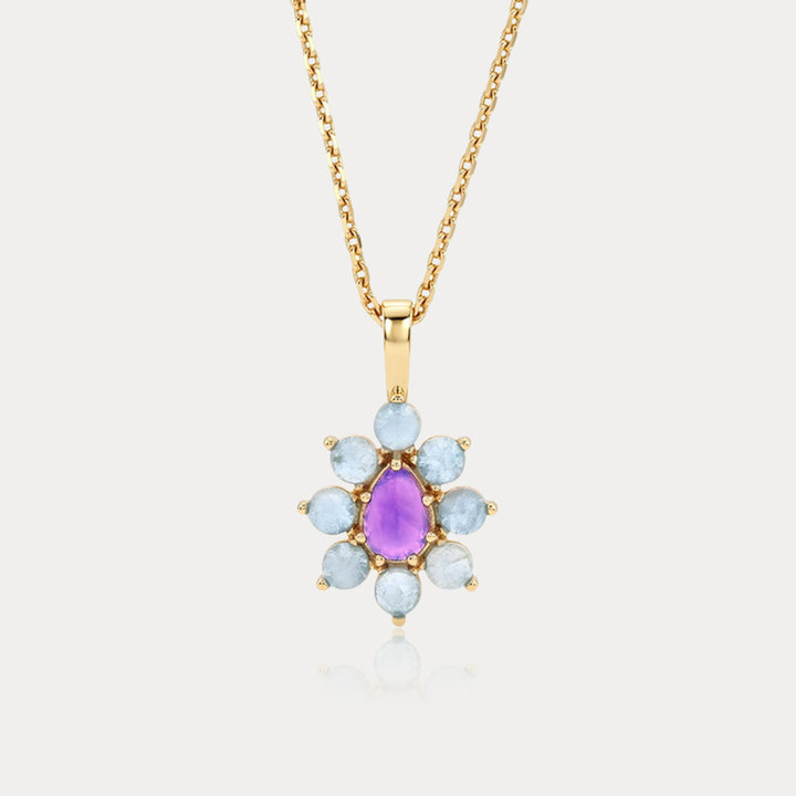 Amethyst Flower Necklace