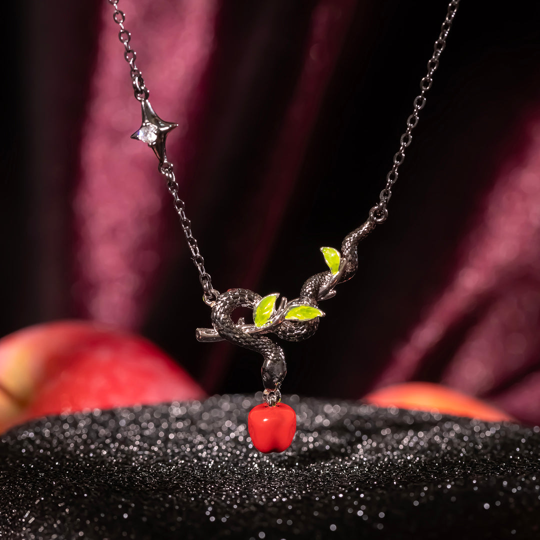 Snake and Apple Necklace