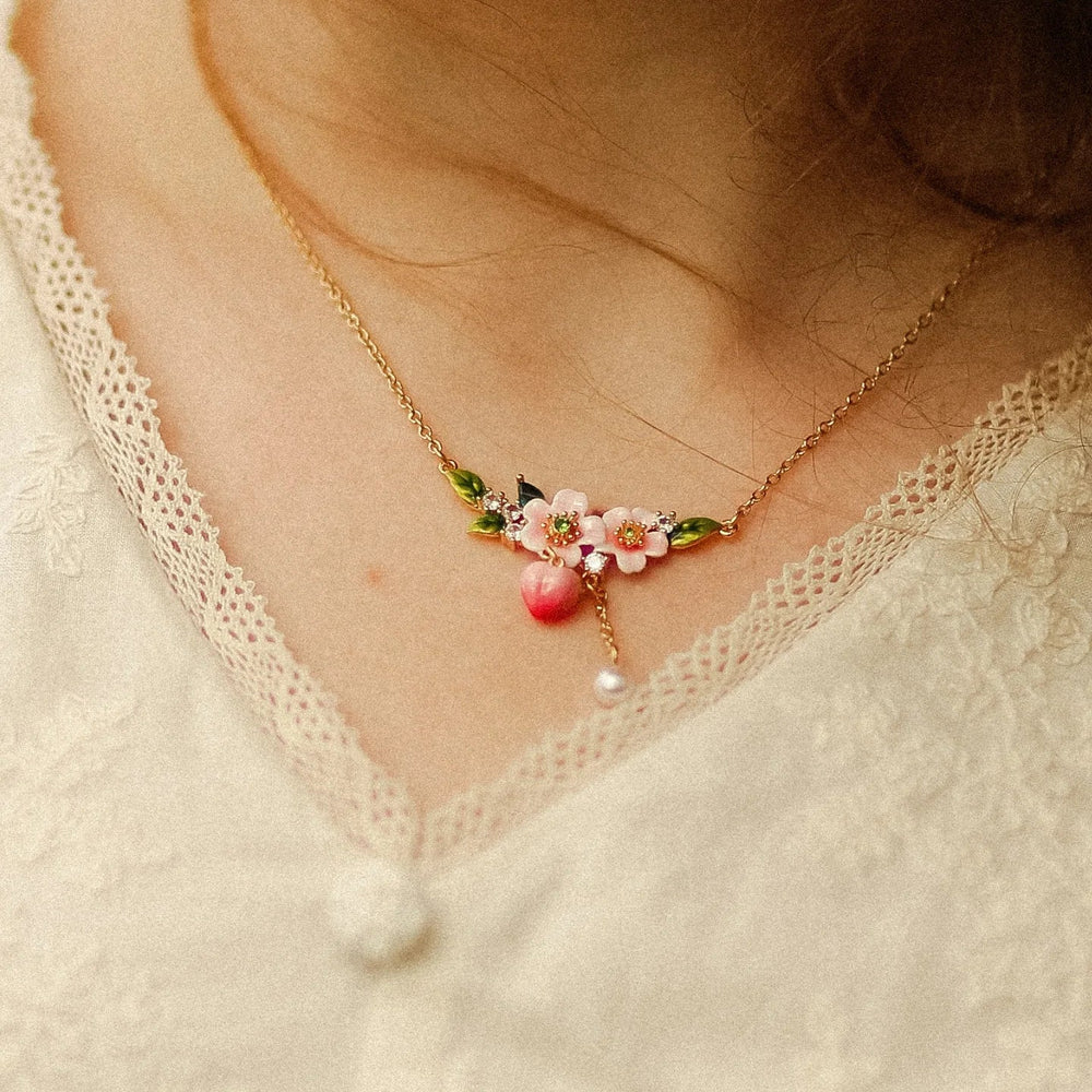 Selenichast Peach Blossom Necklace Summer Gifts