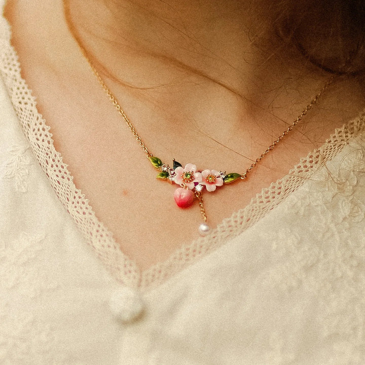 Selenichast Peach Blossom Necklace Summer Gifts