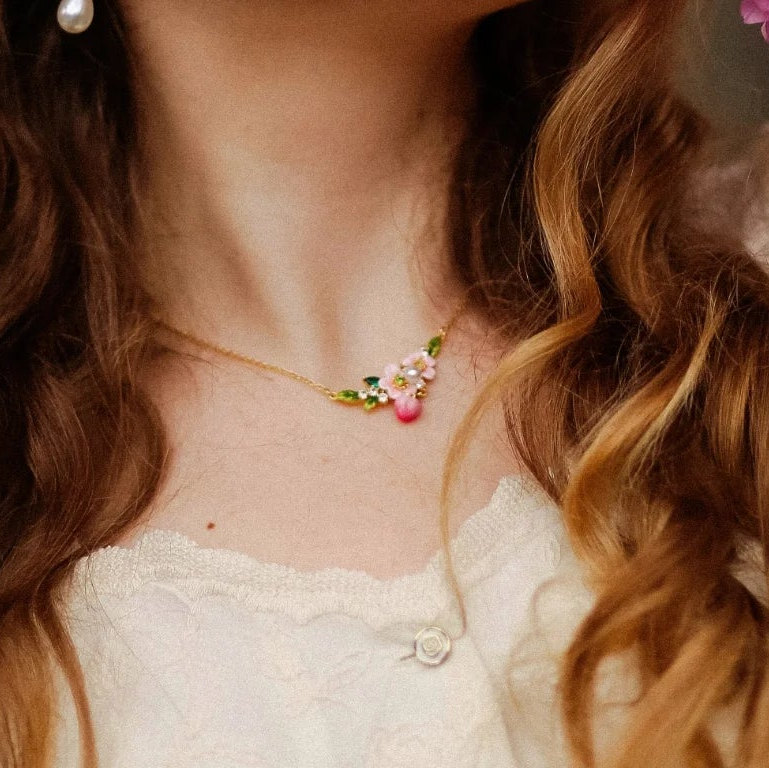 Peach Blossom Necklace Selenichast