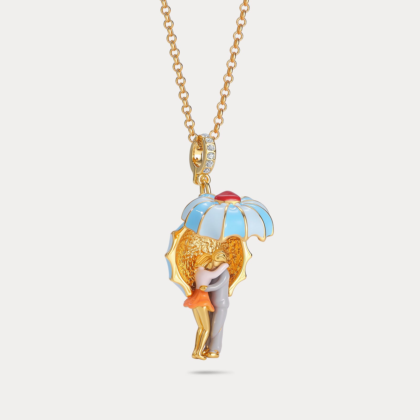 Selenichast Under Umbrella Lovers Necklace