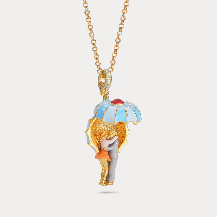 Selenichast Under Umbrella Lovers Necklace