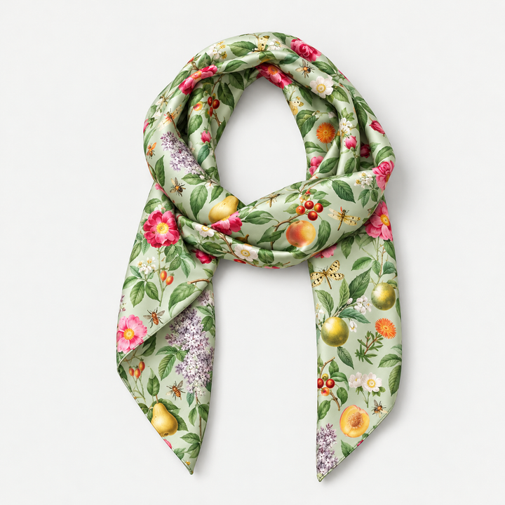 Vintage Botanical Square Scarf