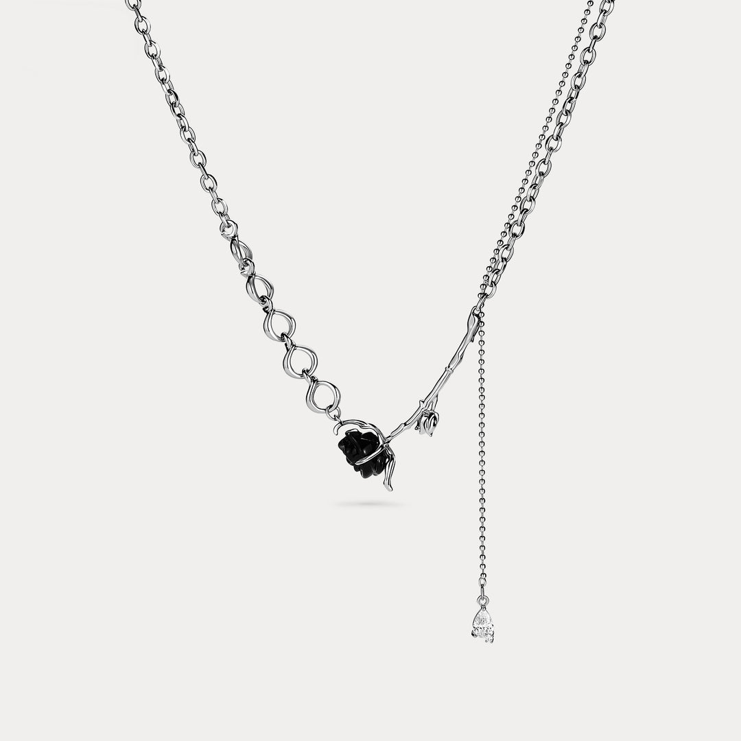 Selenichast Black Rose Necklace