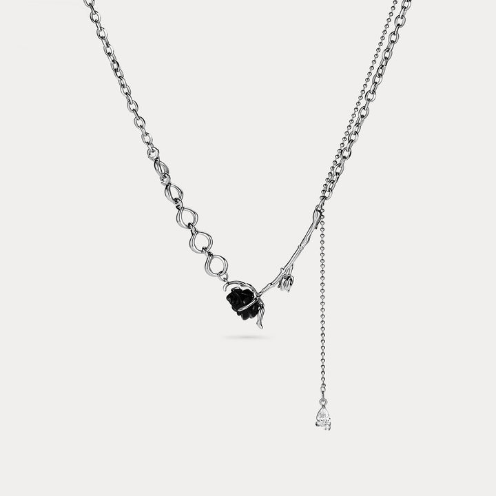 Selenichast Black Rose Necklace