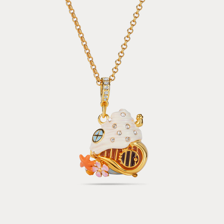 Seashell House Locket Necklace