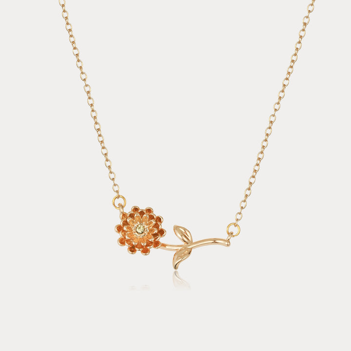 Chrysanthemum Necklace - November Birth Flower