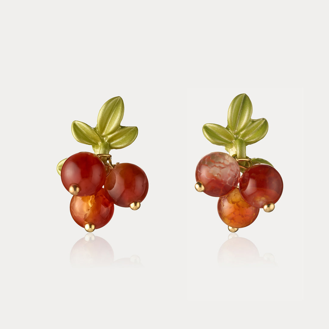 Cranberry Stud Earrings
