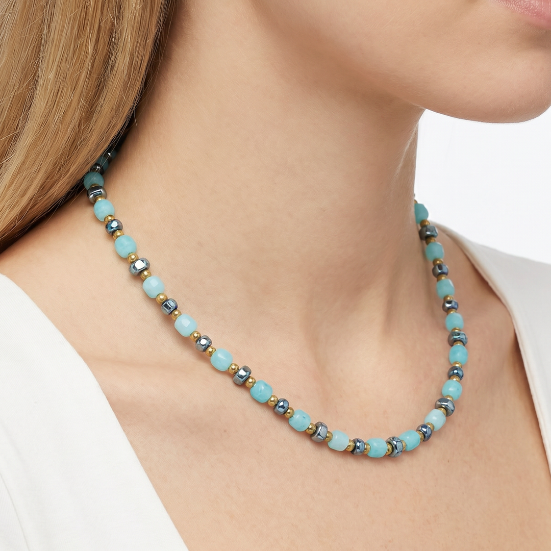 Blue Beaded Necklace