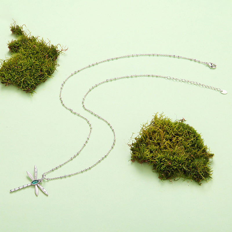 Selenichast Blue Dragonfly Necklace