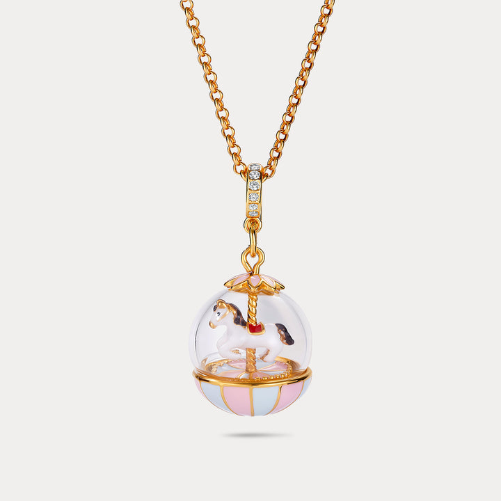 Selenichast Carousel Globe Necklace