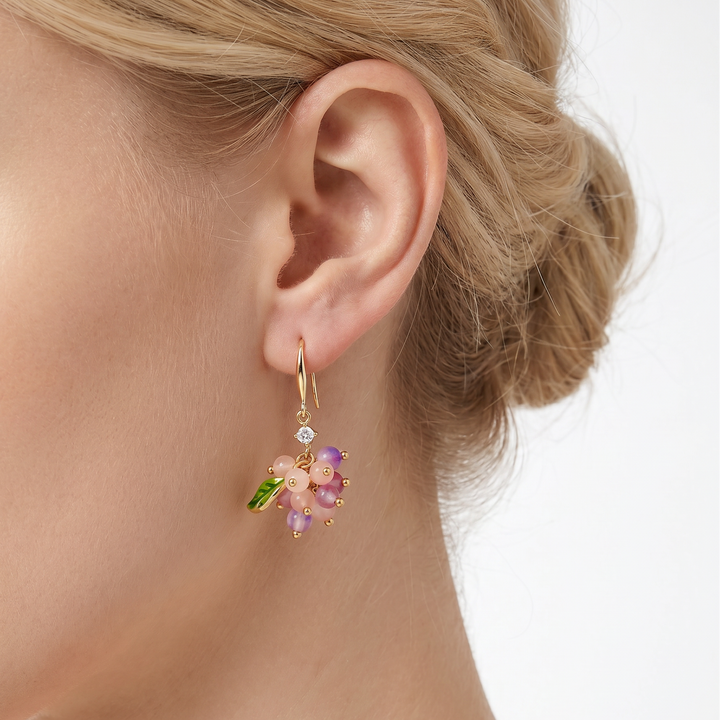 Selenichast Purple Berry Earrings