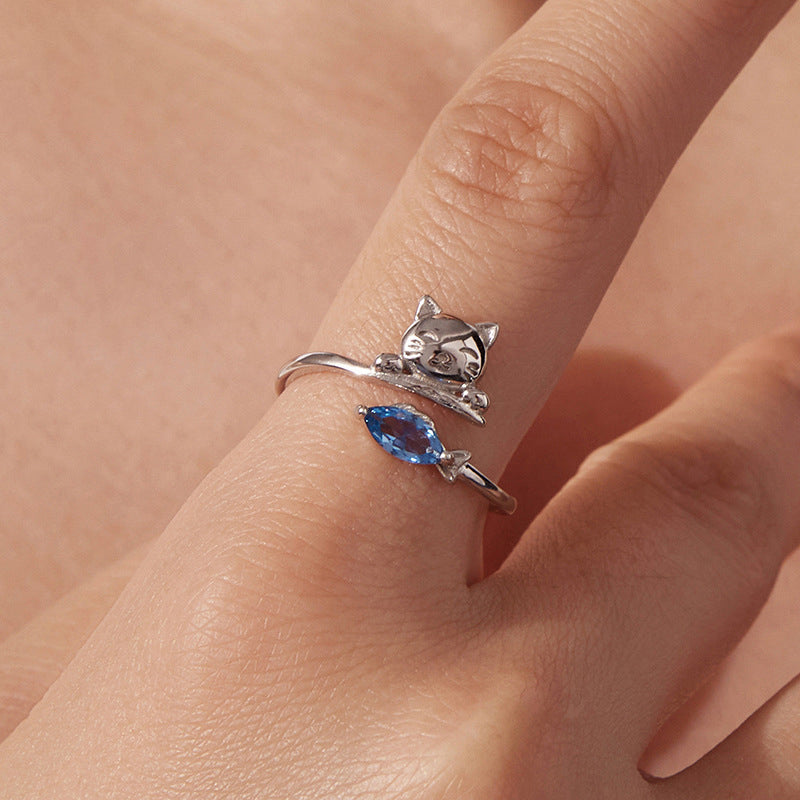 Cat and Fish Ring