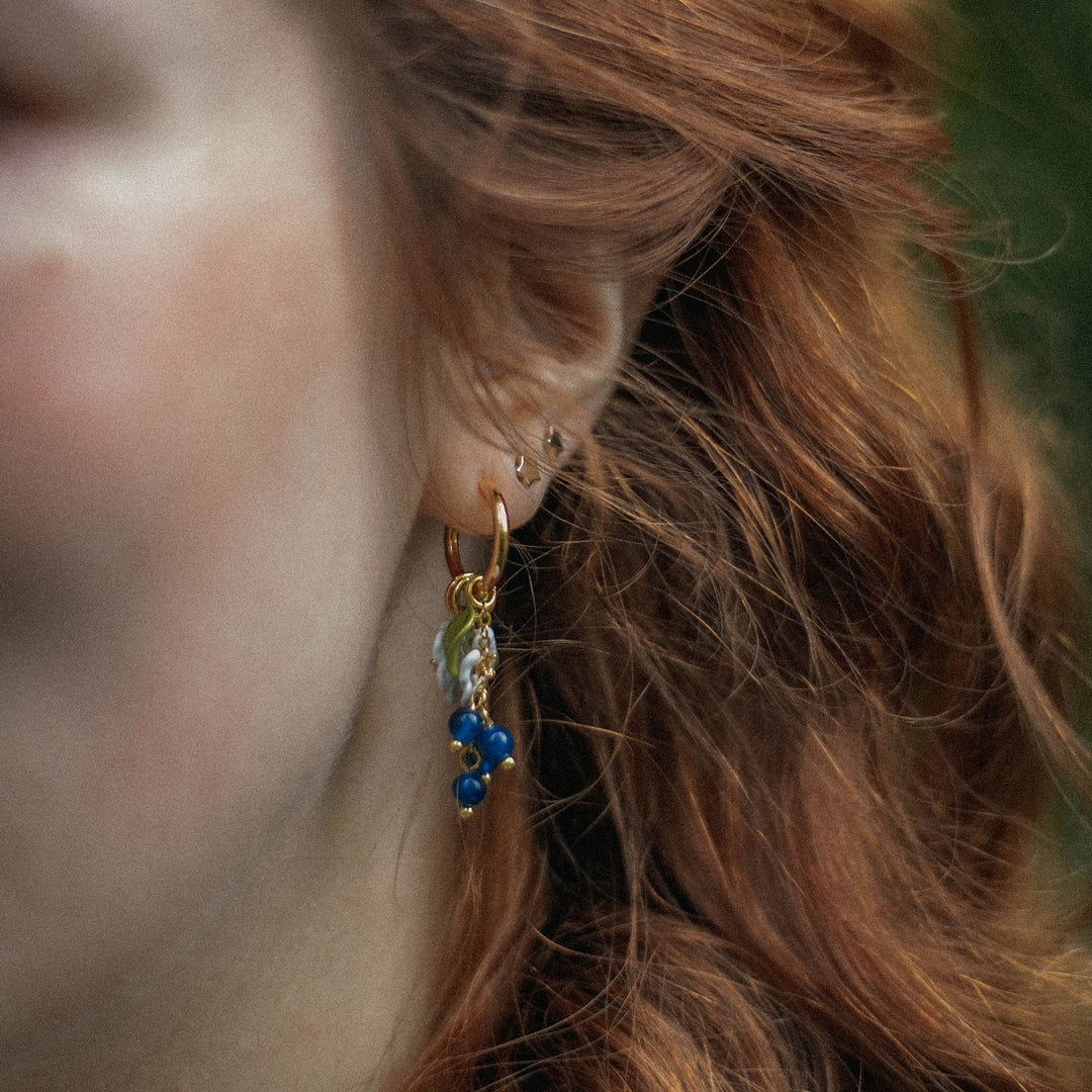 Blueberry Flower Earrings