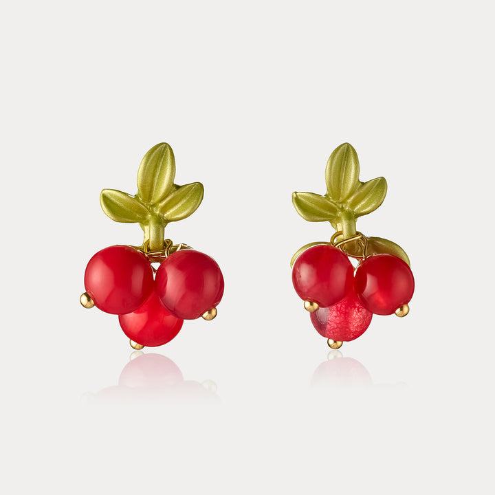Cranberry Stud Earrings